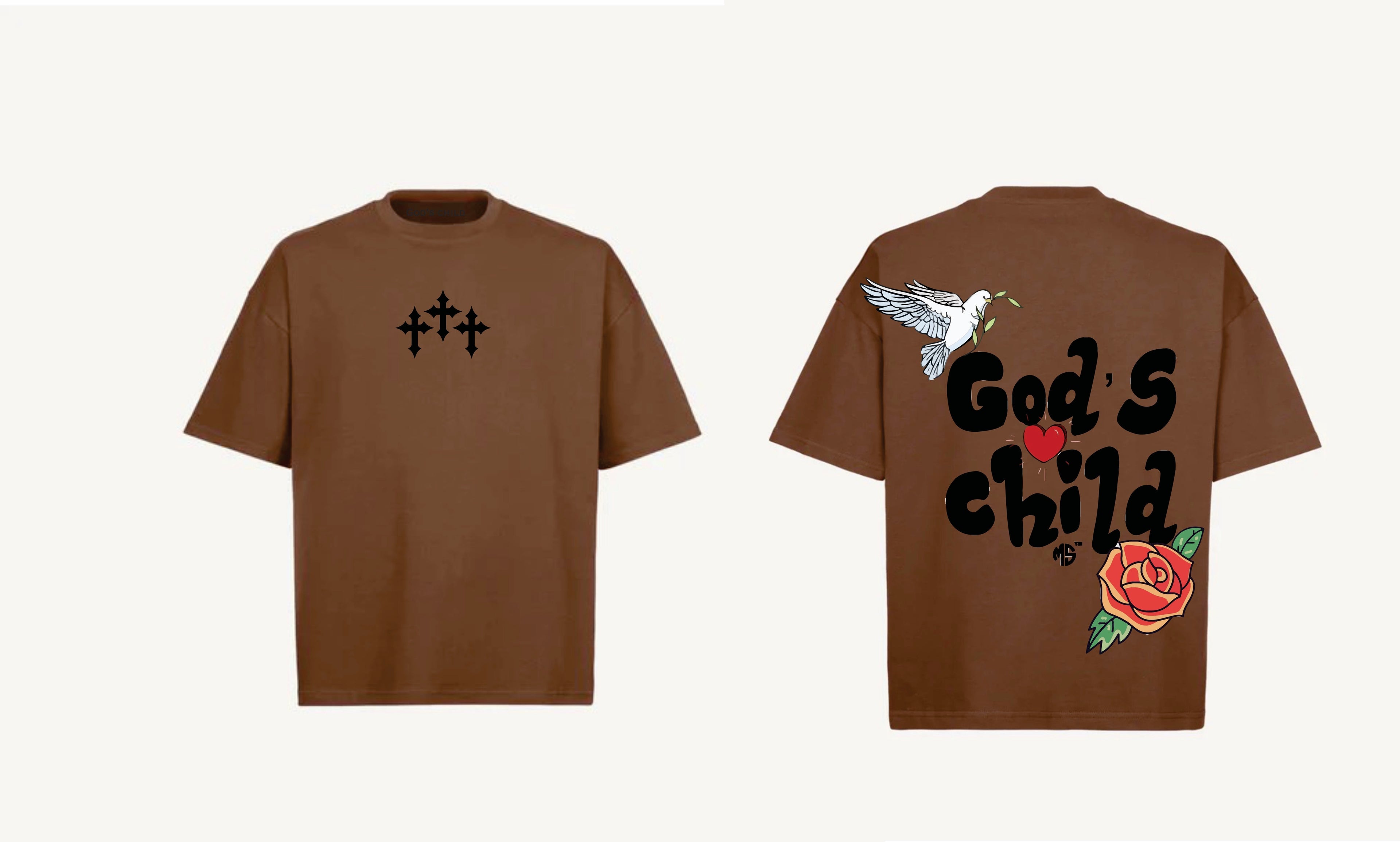 God’s Child Box Tee(Brown)